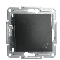 Кнопковий вимикач без рамки «Дзвінок» антрацит Asfora, EPH0800171