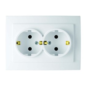 Розетка Nilson Touran біла 2-на з заземленням ( 24111025 )