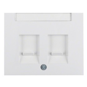 Накладка для супортів під 2 модулі RJ12/RJ45 полярна білизна Berker K.1