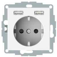 USB розетка Schuko Schneider Electric Merten System M MTN2366-0319 2 USB (полярно белый)