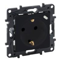 Розетка Legrand Niloe Step 2К+З 16A + USB тип C 1,5A 250В (черный)