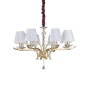 Люстра Ideal Lux 197739 Pegaso E14 8x28W IP20 латунна