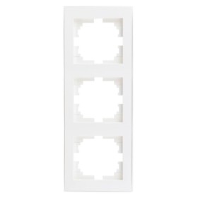 Потрійна вертикальна рамка Lezard Rain (703-0202-153) з боковою вставкою (біла)