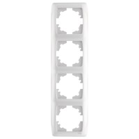 Рамка чотиримісна вертикальна VIKO Carmen біла