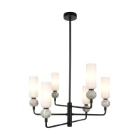 Люстра Italux PND-95331-6-BK Santos G9 6x40W IP20 черная