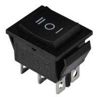 Перекидной переключатель TNSy KCD2-203 B/B черный (TNSy5500786)