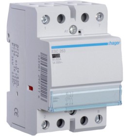 Контактор 63A ESC263 (2НО, 230В) 3м Hager