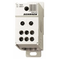 Блок відгалужувальних клем головної електричної лінії Schrack IKB01070 160А 1P (вхід 1×70мм² виходи 6×16мм²)