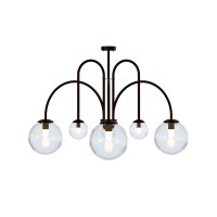 Люстра Pikart 38399-4 Celesta E27+G9 6x15W IP20 коричневая