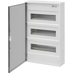 Трехрядный наружный электрощиток ETI 001100242 ACT 36 PT 36+6 с прозрачной дверцей