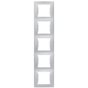 П'ятимісна вертикальна рамка Schneider Electric Sedna SDN5801560 (алюміній)