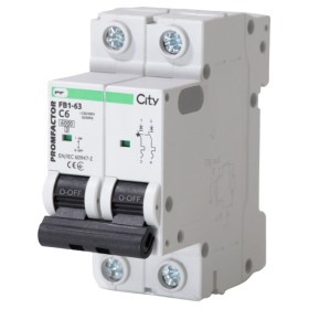 Автоматический выключатель Promfactor CITY FB1-63 2P C 6A 6кА (FB1CI2006)