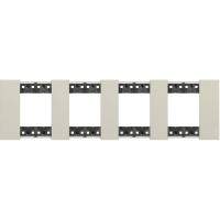 Рамка німецького стандарту на 4 поста (2+2+2+2 модулі) Bticino Living Now KA4802M4KM пісочна