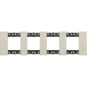 Рамка німецького стандарту на 4 поста (2+2+2+2 модулі) Bticino Living Now KA4802M4KM пісочна