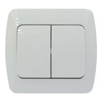 Выключатель ELBI ZIRVE Fixline белый 2кл ( 501-010201-202 )