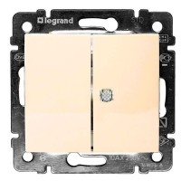 Механізм 2-кл. вимикача Valena з індикацією слонова кістка