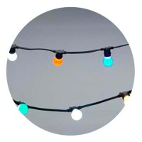 Чорна світлодіодна гірлянда Feron CL50-8 "Белт-лайт" (6493) 230В 5м для ламп з цоколем Е27 IP65