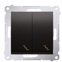 Двойной проходной выключатель Kontakt Simon Simon 54 Premium DW6/2.01/46 (бронза)