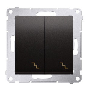 Подвійний прохідний вимикач Kontakt Simon Simon 54 Premium DW6/2.01/46 (бронза)