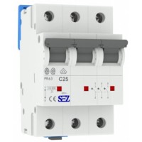 Триполюсний автомат SEZ 63 C 25А 3P (PR63C25А)
