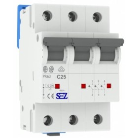 Трехполюсный автомат SEZ 63 C 25А 3P (PR63C25А)