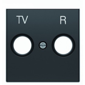 Центральная плата TV+R розетки ABB Sky 8550 NS (черный бархат)