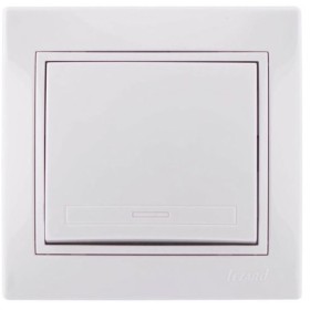 Выключатель белый Mira, Lezard
