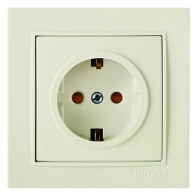 Розетка Nilson Thor кремова 1-на з заземленням з шторкою ( 27121019 )