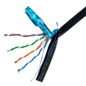Мережевий кабель вита пара для зовнішніх робіт GEAR CAT.5E FTP-COPPER-4Px2x0.51 Outdoor PVC+PE (305 м.)