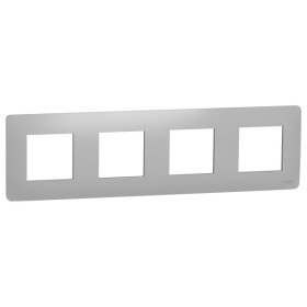 Четырехпостовая рамка Schneider Electric NU200830 (алюминий)