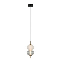 Підвісний світильник, люстра Italux PND-84938-2-BK Testa LED 2x8W 3000K 500Lm IP20 золотий