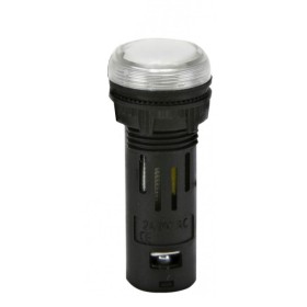 Сигнальна лампа LED ETI ECLI-16-024C-W 24В AC/DC Ø16мм біла матова (4771605)