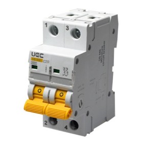 Автоматичний вимикач UEC SB-M8 2P 20A C 4,5кA (MCB45-2-020-C)
