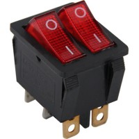 Подвійний клавішний перемикач E.Next e.switch.key.02 6pin з індикацією (s2040002)