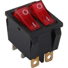 Двойной клавишный переключатель E.Next e.switch.key.02 6pin с индикацией (s2040002)