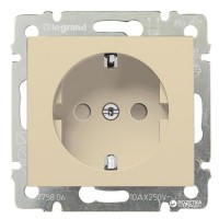 Механізм розетки із з/к та шторками Valena слонова кістка