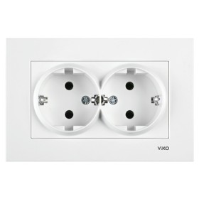 Розетка двойная белая VIKO Karre
