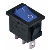 Перемикач TNSy KCD1-2-101N BL/B з підсвічуванням синій (TNSy5500691)