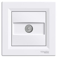 Розетка TV прохідна біла Asfora, EPH3200321