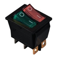 Перемикач TNSy KCD2-2101N G+R/B з підсвічуванням зелений+червоний (TNSy5500809)
