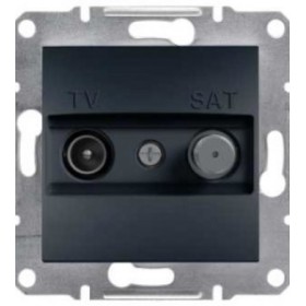 Розетка TV-SAT индивид.1dB без рамки антрацит Asfora, EPH3400471