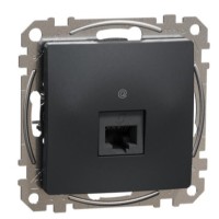 Комп'ютерна розетка Schneider Electric Sedna Design & Elements RJ45 кат. 5е UTP чорна SDD114451