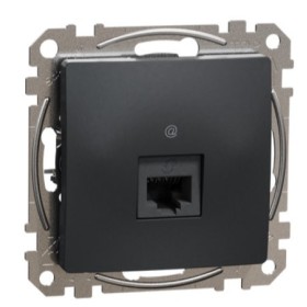 Комп'ютерна розетка Schneider Electric Sedna Design & Elements RJ45 кат. 5е UTP чорна SDD114451