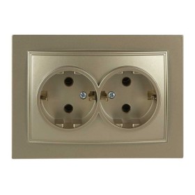 Розетка Nilson Thor золото 2-на з заземленням ( 27151025 )