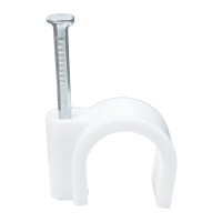 Скоба кабельная 5мм круглая белая СКИМ ( С1211001 )