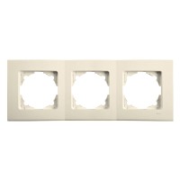 Рамка тройная горизонтальная кремовая VIKO Linnera