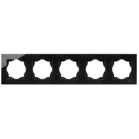 Рамка 5-местная Gunsan Eqona черная