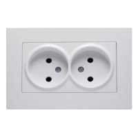 Розетка без з/к подвійна Gunsan Eqona