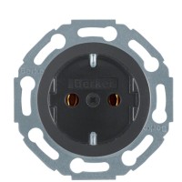 Розетка із з/к чорна Berker 1930/Glas