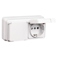 Розетка із з/к подвійна з кришкою Gunsan Misya